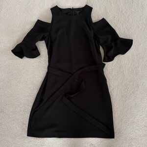 Ann Taylor Black Cold Shoulder Dress